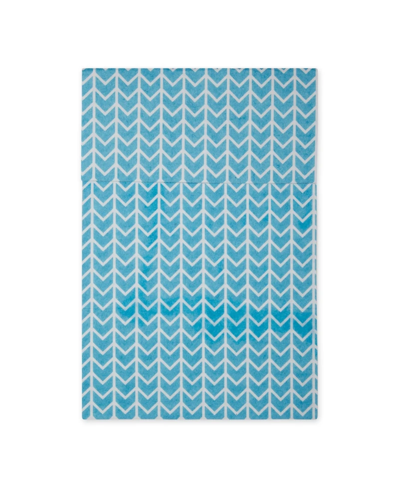 Design Imports Fridge Liner Collection Non-Adhesive, Cut to Fit, 12x24", Bright Blue Herringbone, 6 Piece
