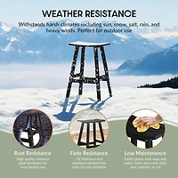 Outdoor Patio Adirondack Bar Height Stool Saddle Seat Chair