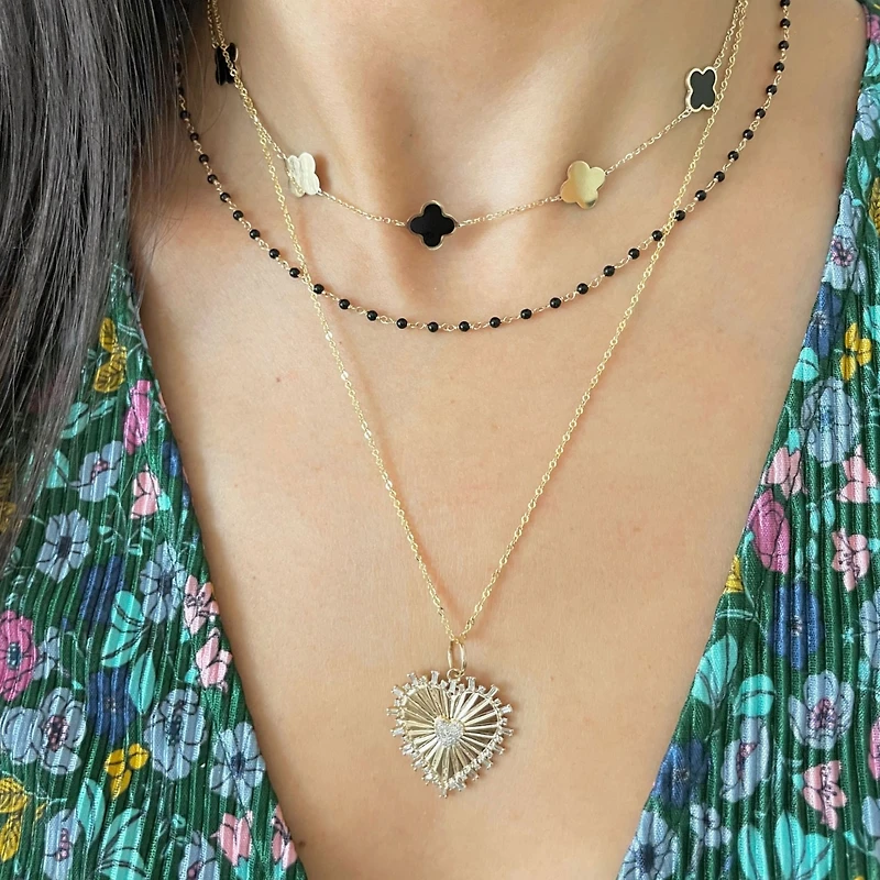The Lovery Classic Adjustable Bolo Chain Necklace 14K Yellow Gold