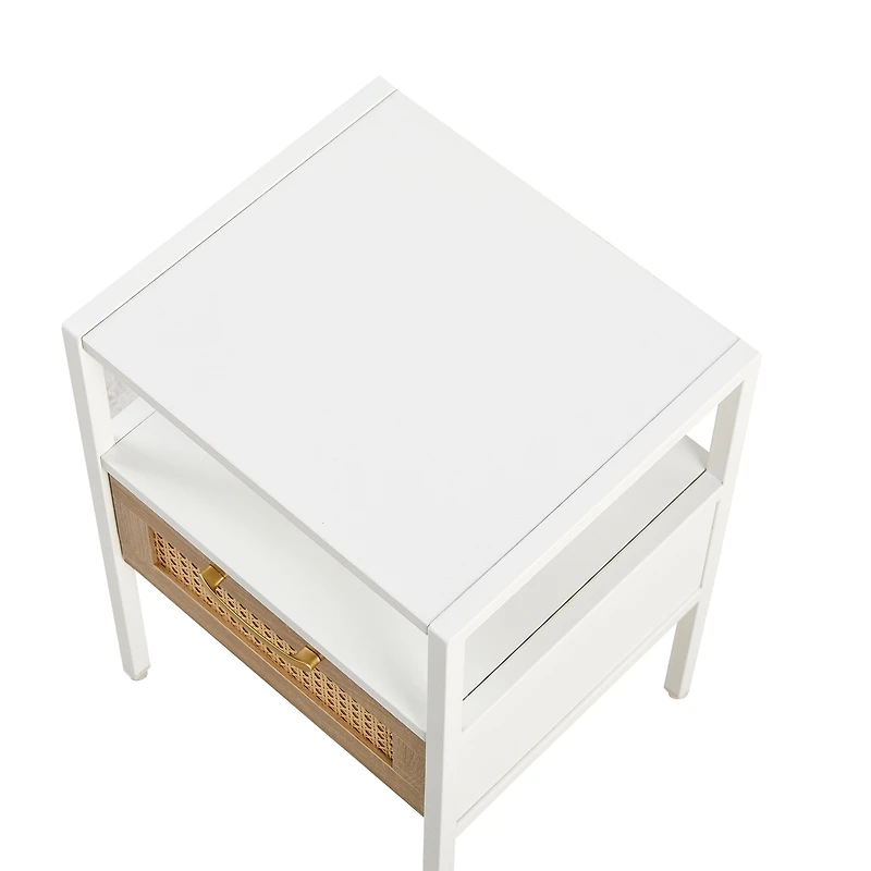 Streamdale 2-Piece Rattan End Tables, Modern Nightstand