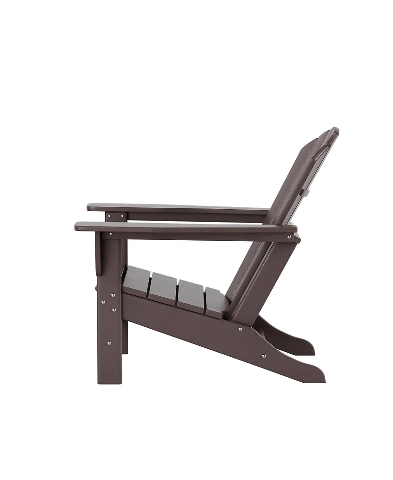 WestinTrends All-Weather Contoured Outdoor Poly Adirondack Chair (Set of 4)