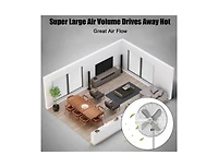 Slickblue 18 Inch Metal Adjustable Oscillating Pedestal Fan