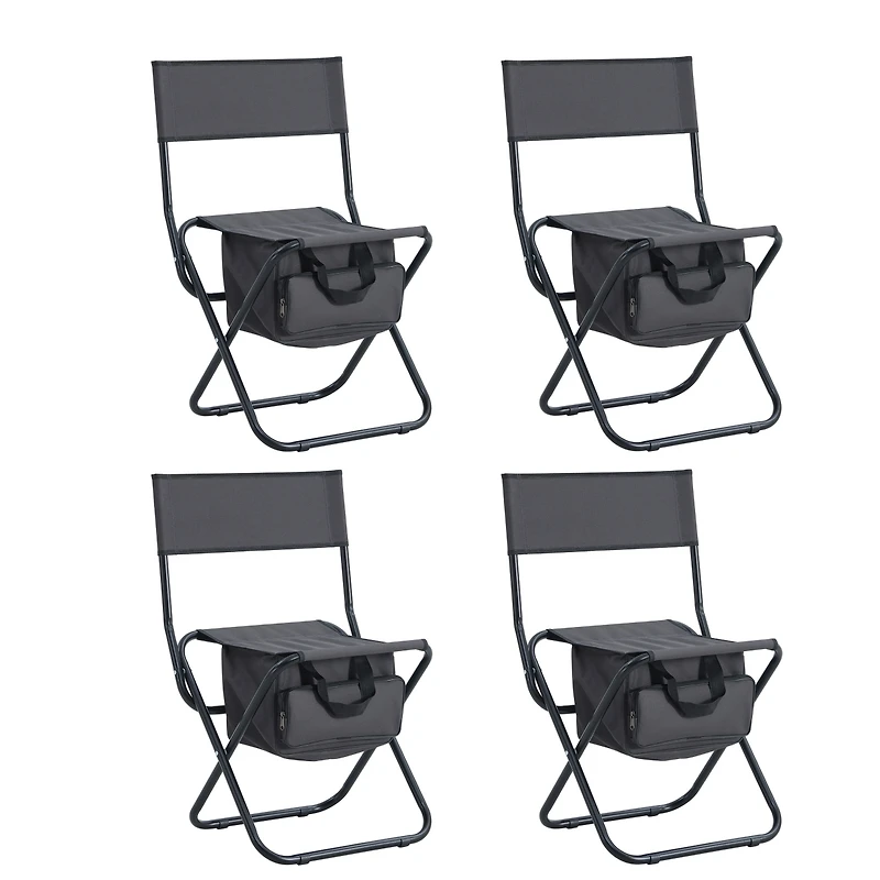 Streamdale Furniture 4-Piece Folding Outdoor Chair With Storage Bag, Portable Chair For Indoor, Outdoor Camping