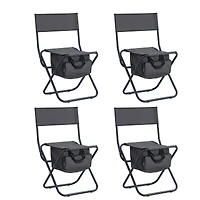 Streamdale Furniture 4-Piece Folding Outdoor Chair With Storage Bag, Portable Chair For Indoor, Outdoor Camping