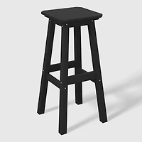WestinTrends 29" Hdpe Outdoor Patio Square Backless Bar Stool