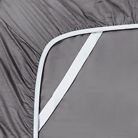 Egyptian Linens Low Profile (7-10 Inches) Sheet Set 100% Cotton Sateen Made Usa