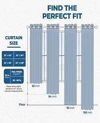 Superior Linen-Inspired Classic Room Darkening Modern Fade Resistant 2-Piece Curtain Set with Rod Pocket, 26" X 63"