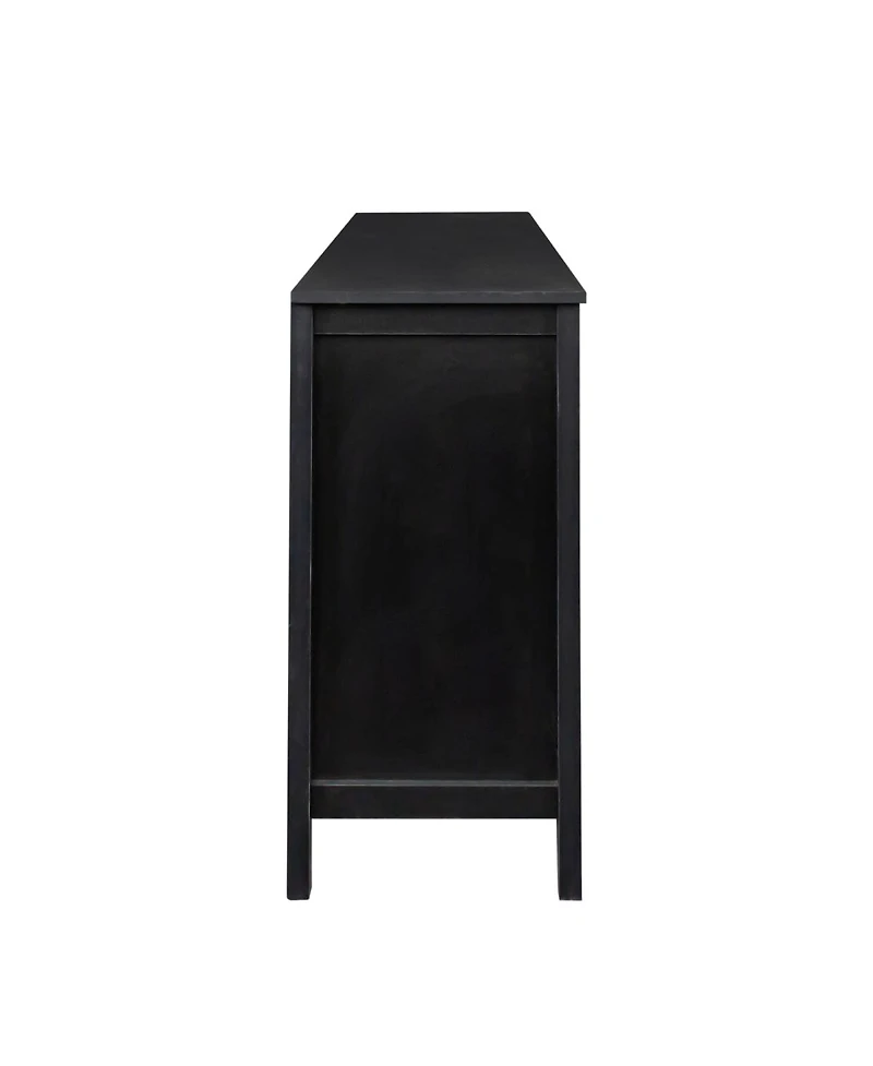 Streamdale Furniture 4-Door Storage Cabinet with Open Shelving