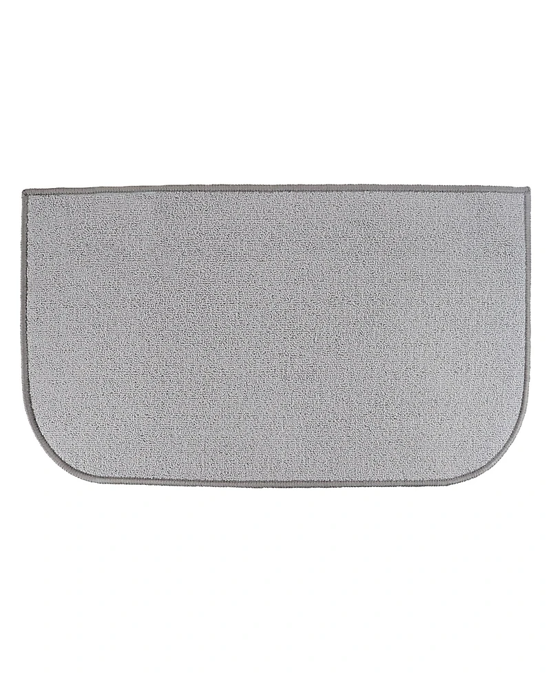 Sloppy Chef D-Shape Kitchen Throw Rugs (18x30 in.), Non-Skid Backing, Color Options