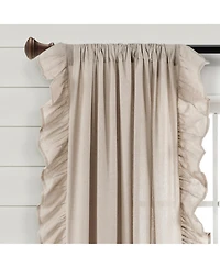 Lush Decor Linen Ruffle Window Curtain Panel