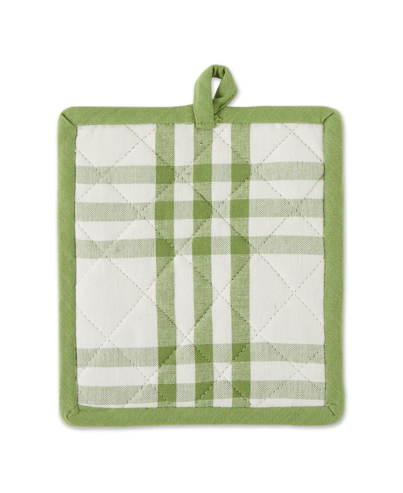Design Imports Home Sweet Farmhouse Kitchen Collection, Potholder/Oven Mitt/Dishtowel Set, Antique Green, 4 Count