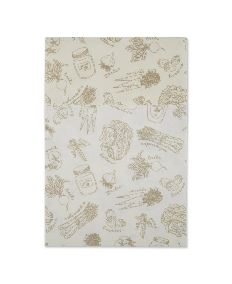 Design Imports Fridge Liner Collection Non-Adhesive, Cut to Fit, 12x24", Cream Market, 6 Piece