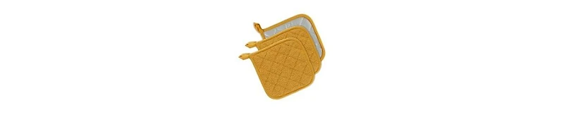 Design Imports Basic Kitchen Collection, Quilted Terry, Honey Gold, Potholder