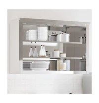 vidaXL Kitchen Wall Cabinet with Shelves Stainless Steel