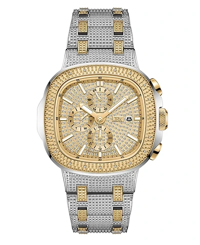Jbw Men's Diamond (1/5 ct. t.w.) Watch in 18k Gold-Plated Two-tone Stainless-steel Watch 48mm
