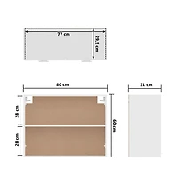 Hanging Cabinet White 31.5"x12.2"x23.6" Engineered Wood