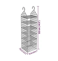 vidaXL Hanging Closet Organizer with 7 Shelves