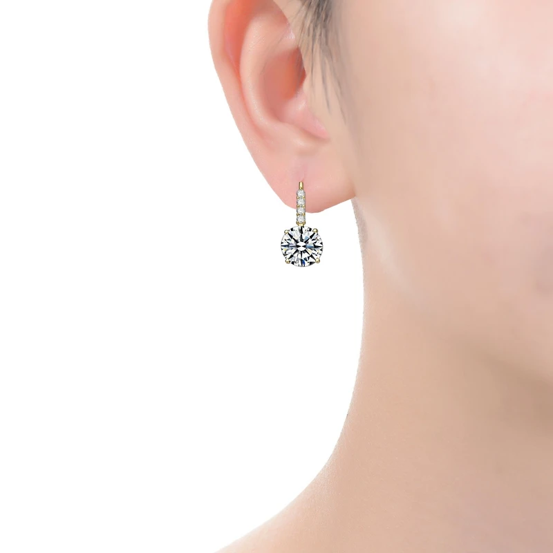 Classic Elegant Basket-Set Drop Leaver Back Earrings
