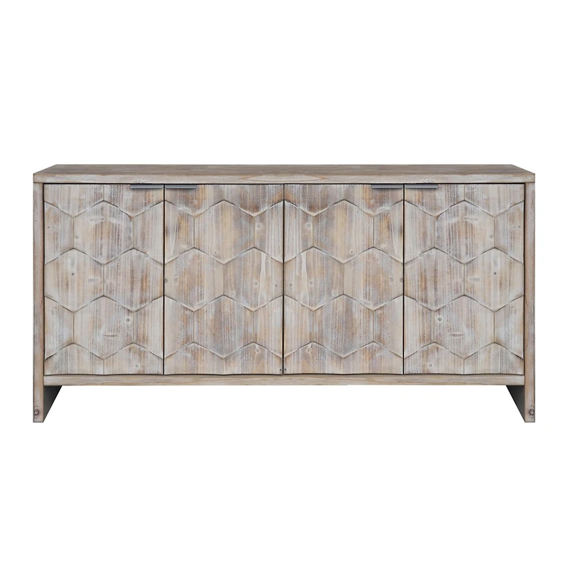 Streamdale Farmhouse Style 4-Door Wooden Storage Cabinet
