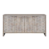 Streamdale Farmhouse Style 4-Door Wooden Storage Cabinet