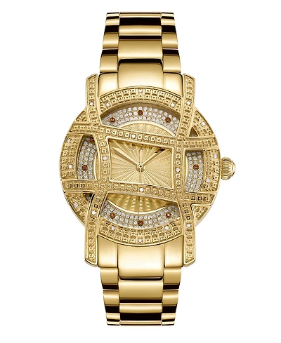 Jbw 10 Yr Anniversary Women's Olympia Diamond (1/5 ct.t.w.) 18K Gold Plated Watch