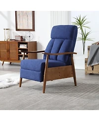 Streamdale Wood Frame Armchair, Modern Accent Chair Lounge Chair For Living Room
