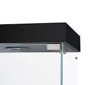 Streamdale Black Floor Standing Glass Display Cabinet, 31.5"L x 14.2"W x 66.3"H