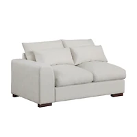 Streamdale Furniture Tatman Linen Blend Sectional With 2 Ottomans