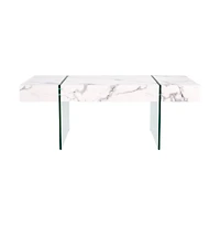 Jacob Rectangular Glass Leg Modern Coffee Table