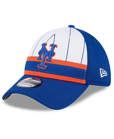 New Era Men's White New York Mets 2024 Batting Practice 39THIRTY Flex Hat