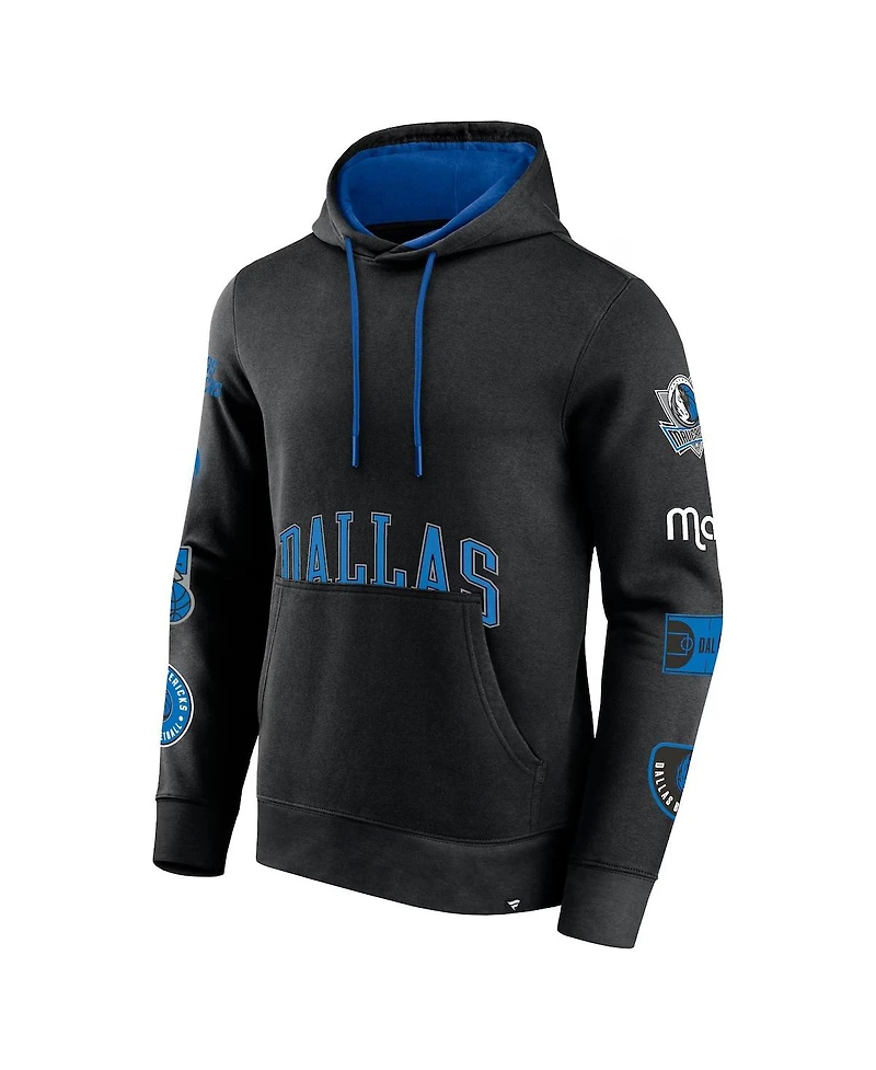 Fanatics Men's Black Dallas Mavericks Home Court Pullover Hoodie