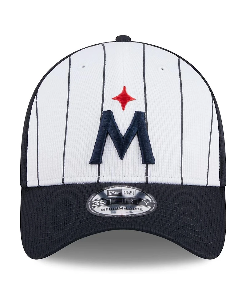 New Era Men's White Minnesota Twins 2024 Batting Practice 39THIRTY Flex Hat