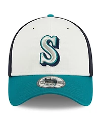 New Era Men's Cream Seattle Mariners 2024 Batting Practice 39THIRTY Flex Hat
