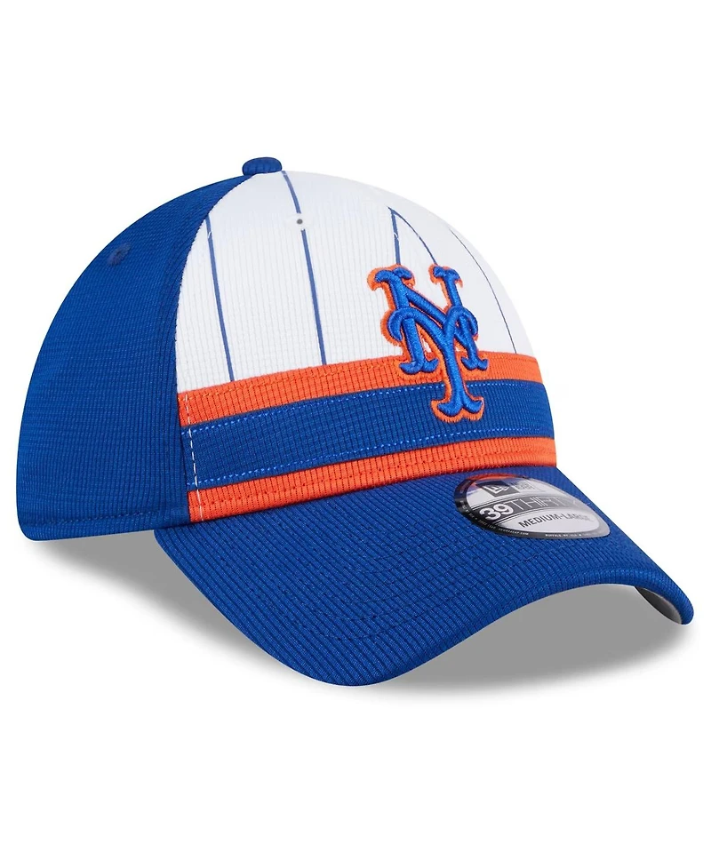 New Era Men's White New York Mets 2024 Batting Practice 39THIRTY Flex Hat