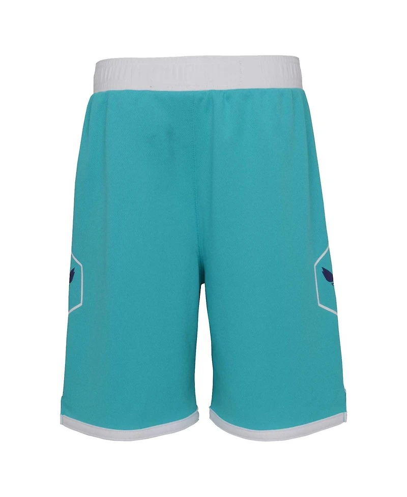 Jordan Preschool Teal Charlotte Hornets 2023/24 Icon Edition Replica Shorts