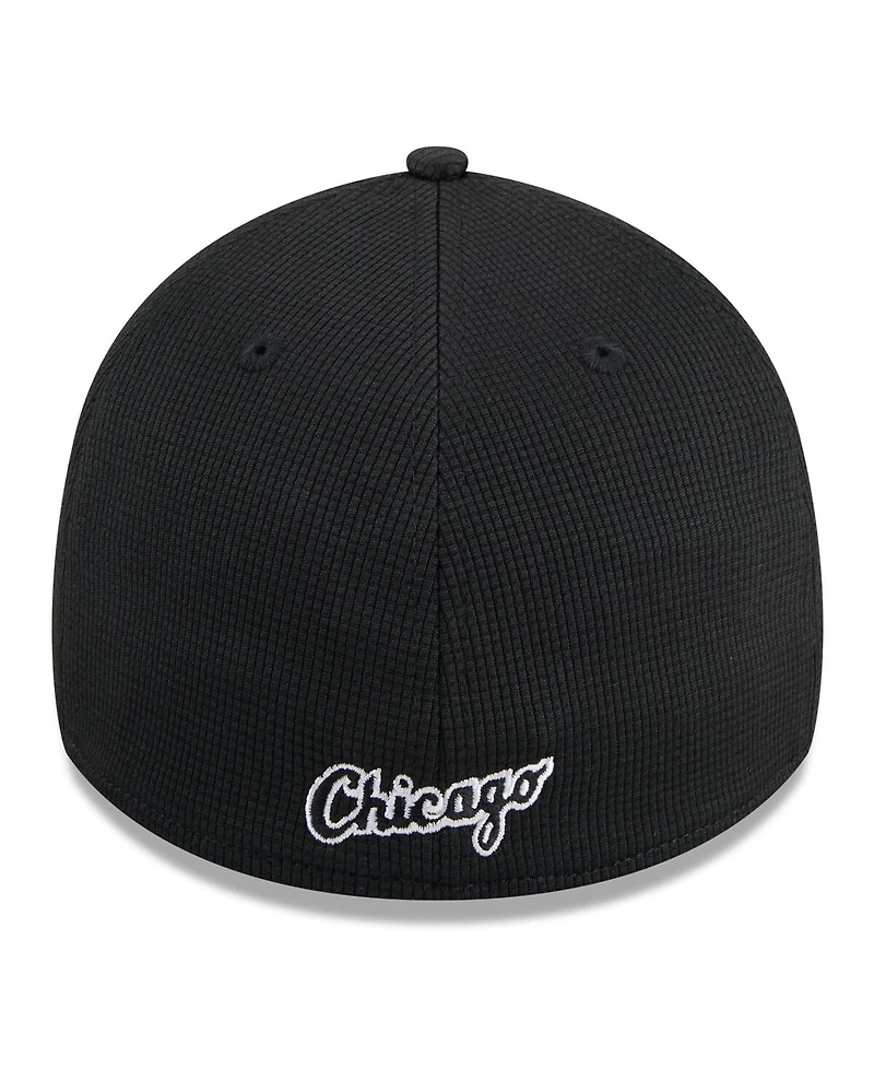 New Era Men's Black Chicago White Sox Batting Practice 39THIRTY Flex Hat