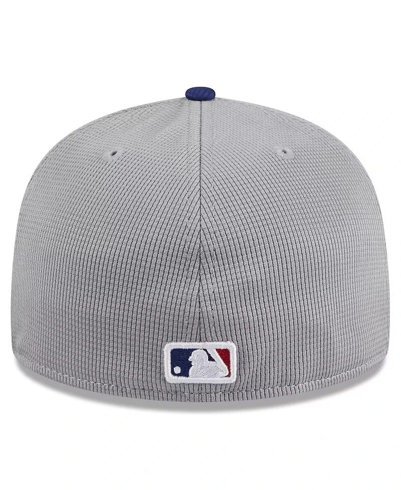 New Era Men's Gray Los Angeles Dodgers 2024 Batting Practice 59FIFTY Fitted Hat