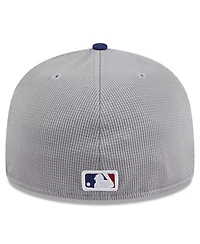New Era Men's Gray Los Angeles Dodgers 2024 Batting Practice 59FIFTY Fitted Hat