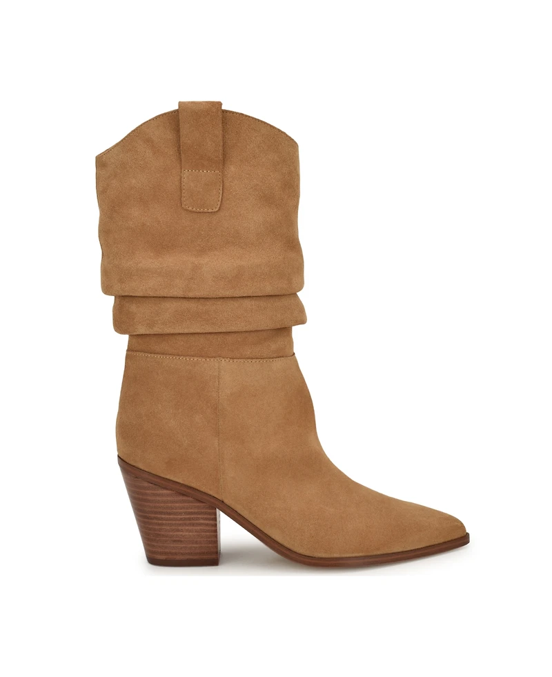 Nine West Women's Kadon Pointy Toe Block Heel Dress Booties