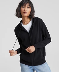 Charter Club Petite 100% Cashmere Zip Hoodie, Created for Macy's