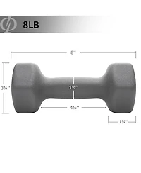 Philosophy Gym Neoprene Dumbbell Hexagon Hand Weights, 8 lb Pair - 16 lb Total