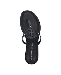 Tommy Hilfiger Women's Litzy Logo T-Strap Flat Sandals