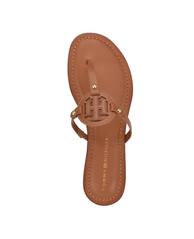 Tommy Hilfiger Women's Litzy Logo T-Strap Flat Sandals