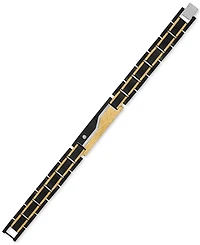 Esquire Men's Jewelry Diamond Watch Link Bracelet (1/20 ct. t.w.) in Black & Gold Ion-Plated Stainless Steel, Created for Macy's