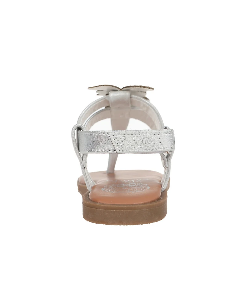 Vince Camuto Big Girl's Fashion Sandal with 3D Cutout Self Butterflies Polyurethane Sandals