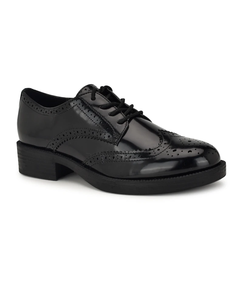 Nine West Women's Studey Lace-Up Wingtip Oxford Shoes