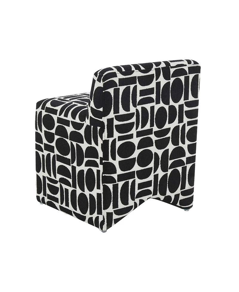 Tov Furniture 25" Geometric Jacquard Weave Stool