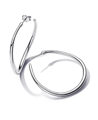 Pandora Silver Shaped Open 42 mm Hoop Earrings