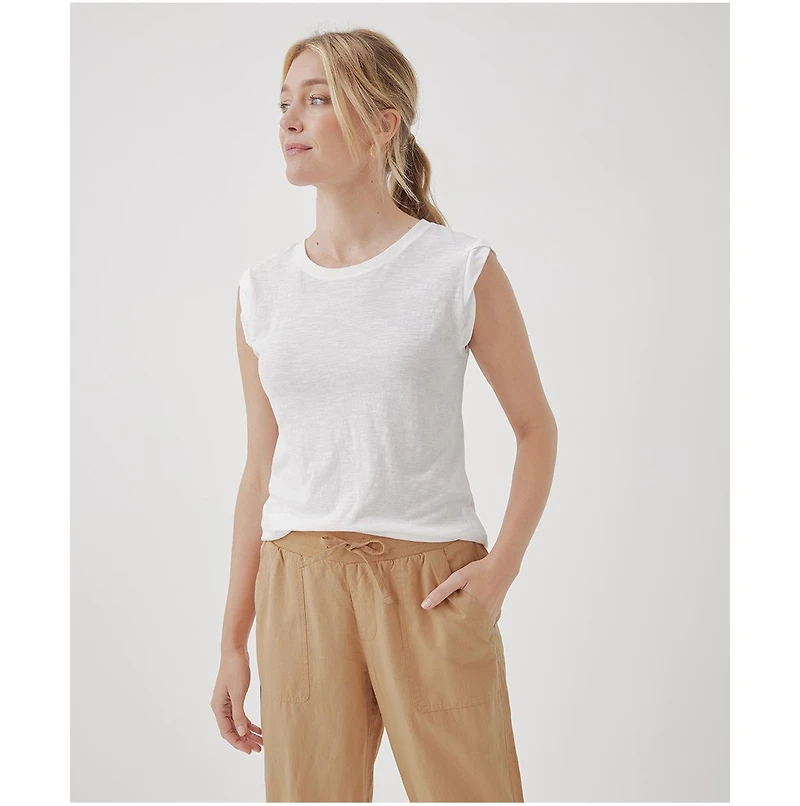 Pact Women's Organic Cotton Featherweight Slub Muscle Tee