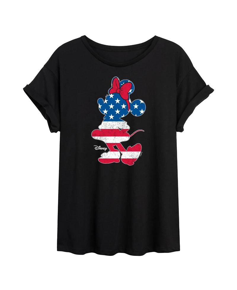 Hybrid Apparel Trendy Juniors Minnie Mouse Graphic Oversized Tee